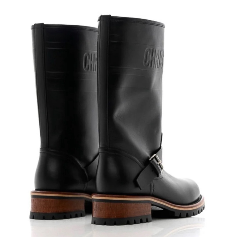 Christian Dior Black Leather Riding Boots - Picture 3 of 8